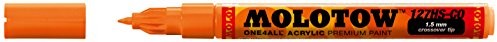 Molotow mołotow mo127430 one4all 127 HS-CO # 218 pióro do oznaczania, neonowy pomarańcz jaskrawy, 6er opakowanie MO127430