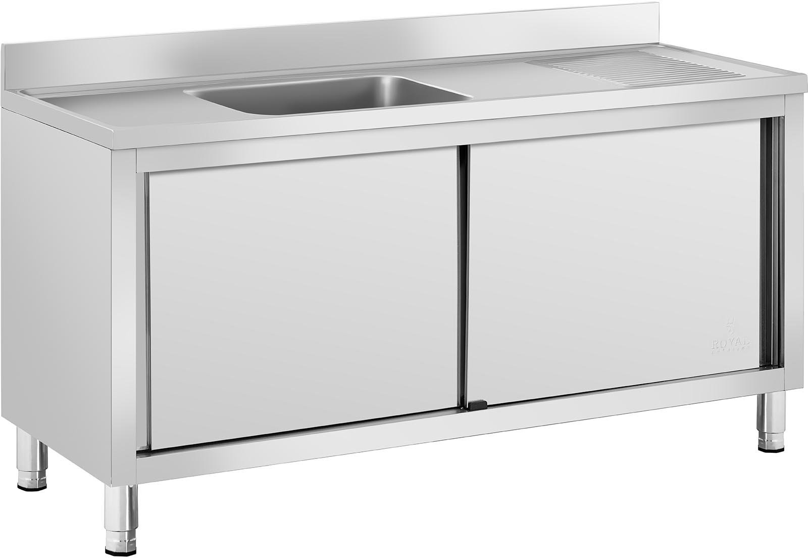 Royal Catering Szafka ze zlewem 1 komora stal nierdzewna 500 x 400 x 240 mm RC-IKS02
