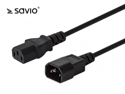 Elmak Przedłużacz kabla zasilającego C13/C14 Savio CL-99 10szt. paczka 1,2m 1_696620