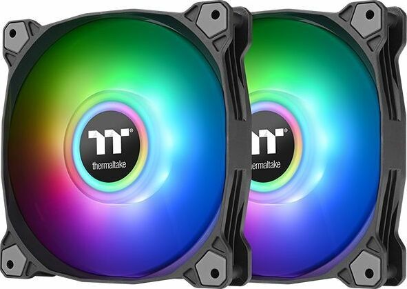 Thermaltake Pure Duo 12 ARGB Sync Radiator Fan case fan black transparent set of 2 1x controller CL-F115-PL12SW-A