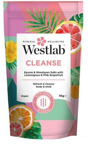 Westlab Sól oczyszczająca do kąpieli z trawą cytrynową i różowym grejpfrutem Westlab Cleanse 1kg