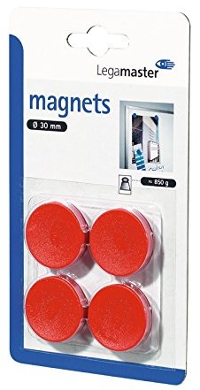Legamaster 7  181001 magnes przytrzymujący, czerwony 8713797036764