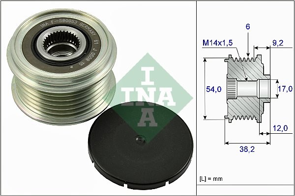 INA Alternator - sprzęgło jednokierunkowe INA 535 0263 10