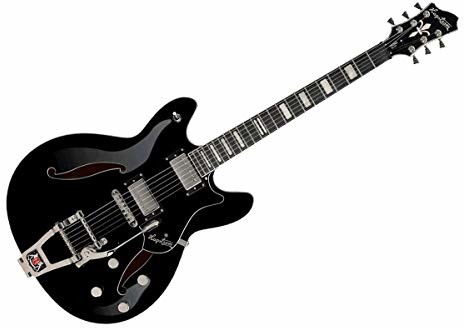 Hagstrom Hagstorm Tremar Viking Deluxe gitara elektryczna - czarna AMS-TREVIDLX-BLK