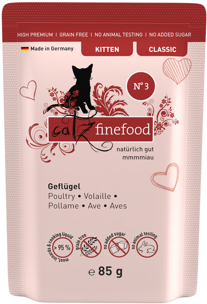 Catz Finefood Classic Kitten Nr 3 Drób 85g