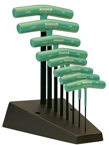 Bondhus bondhus zestaw z uchwytem 8 Star T/uchwytami  bardzo szczegółową długość  T9  T40 33034, do śrub TORX i Star, ergonomiczny uchwyt zapewnia pracę bez zmęczenia, rękojeść wykonana z w pełni metalową, sp 33034