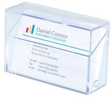 Sigel VA110 kart pudełko na 100 wizytówek w formacie karty kredytowej 86 X 56 mm VA110