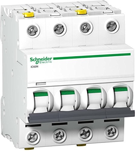 Schneider Electric LS-Schalter a9 °F05463 4P 63 A D iC60 N Acti9 wyłącznik nadmiarowo-prądowy 3606480441776 A9F05463