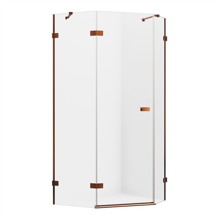 New Trendy Kabina pięciokątna 100x80 EXK-3826 Avexa Copper Brushed EXK-3826