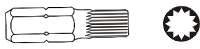 Jonnesway Końcówka Spline M12 x 30 mm, 10 mm