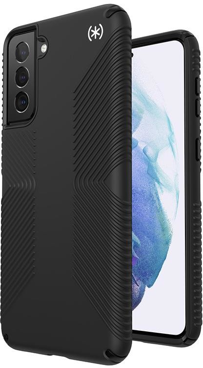 Speck Presidio2 Grip - Etui Samsung Galaxy S21+ z powłoką MICROBAN (Black/Black)