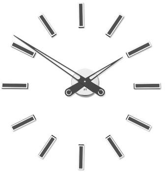 Future Time Designerski samoprzylepny zegar ścienny Future Time FT9600TT Modular titanium 60cm FT9600TT
