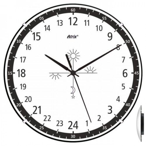 Atrix Anty-zegar 24-godzinny convex czarny AC2030_24BK