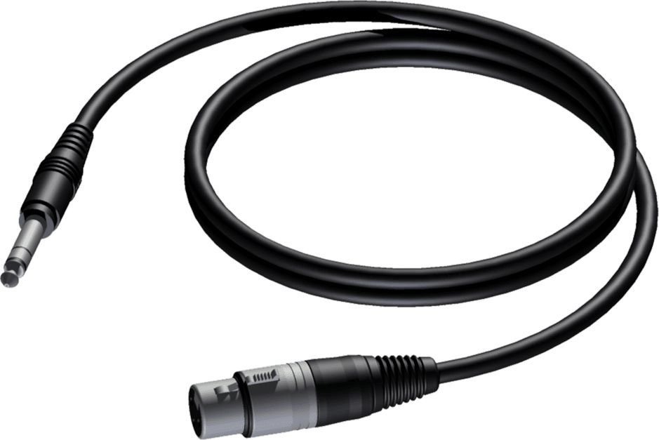 Procab Kabel CAB723/1.5 XLR female 6.3 mm Jack male stereo 1,5 meter CAB723/1.5