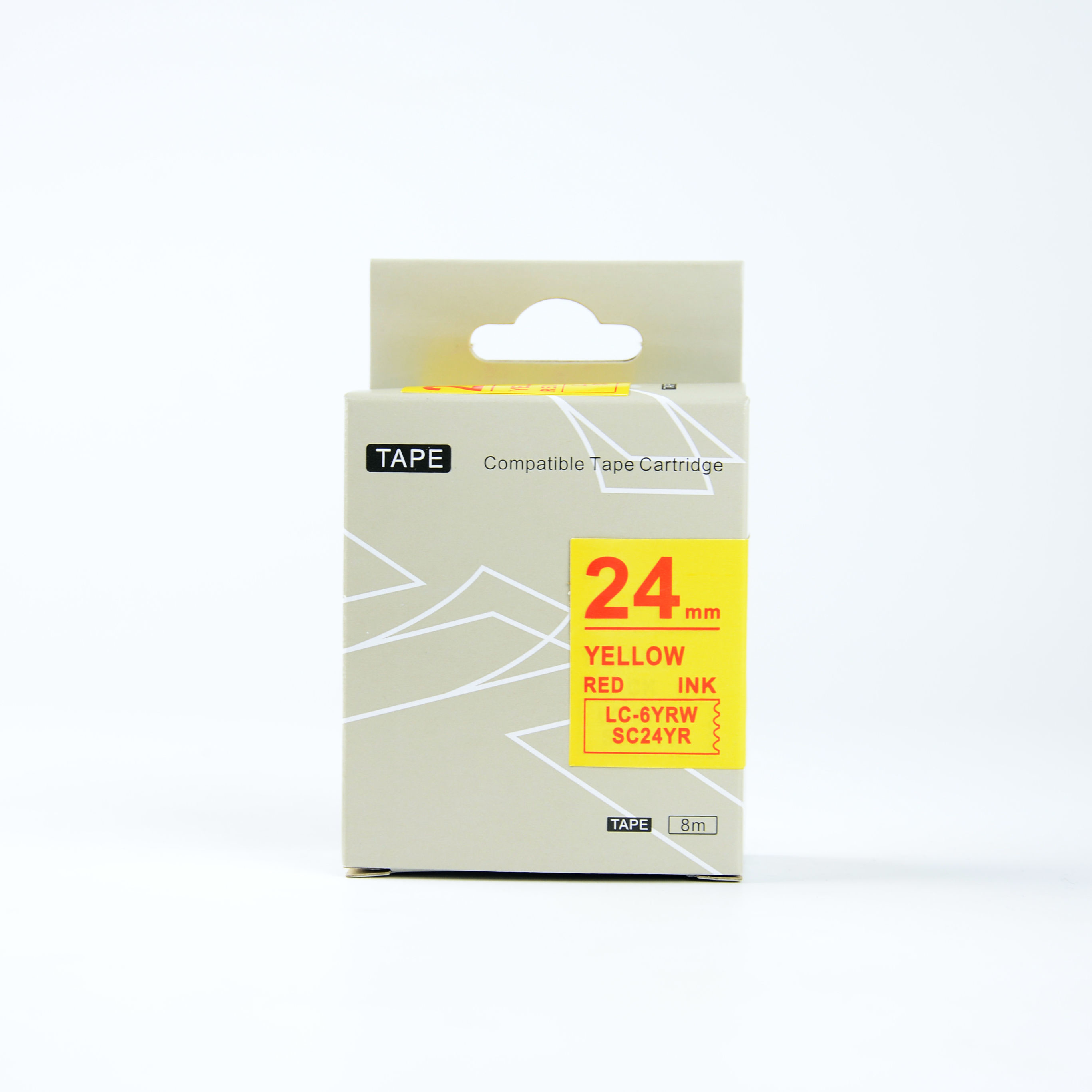 Epson LK-SC24YR, 24mm x 9m, czerwony druk / żółty podkład, taśma zamiennik