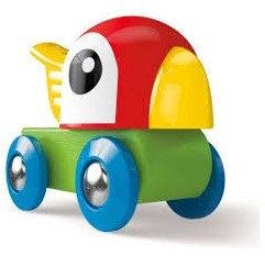 HAPE HAPE lokomotywa z gwiżdżącą papugą. E3808
