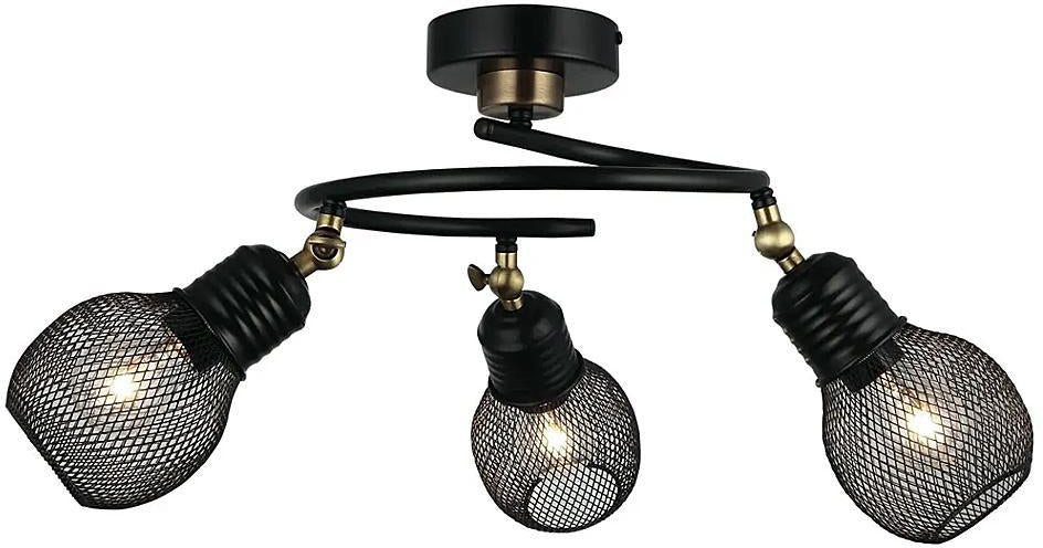 Lucea Nowoczesna lampa - plafoniera, druciane reflektorki 3xE27, Lucea 1442-73-03 PENDE 1442-73-03 PENDE