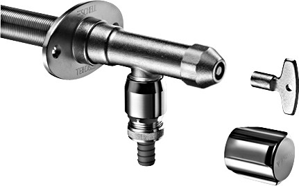 Schell Polar II Set Comfort Zawór ogrodowy mrozoodporny z napowietrzaczem chrom mat 039980399