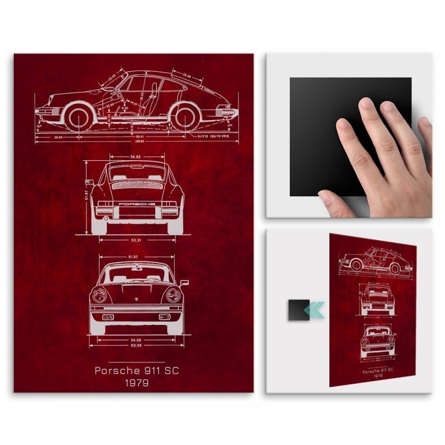 Pix4home Plakat metalowy Porsche 911 SC Projekt Scarlet L POS-L-03087