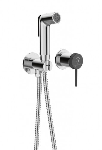 SEA HORSE Bateria OVE CHROME+BLACK STICK bidetowa podtynkowa chrom/czarny BJV308/1-SB2