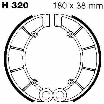 EBC H320 szczęki hamulcowe New 413375