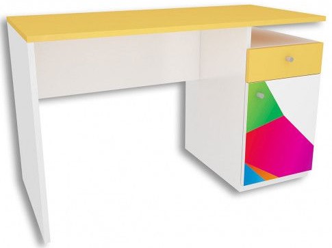 Biurko dziecięce z kolorową grafiką Elif 3X 5 kolorów