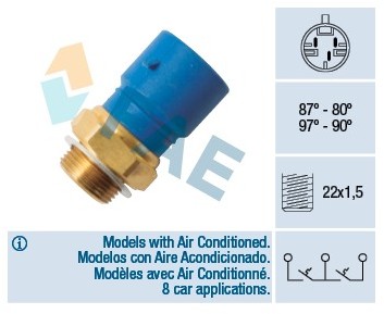 FAE Przełącznik termiczny, wentylator chłodnicy 38245
