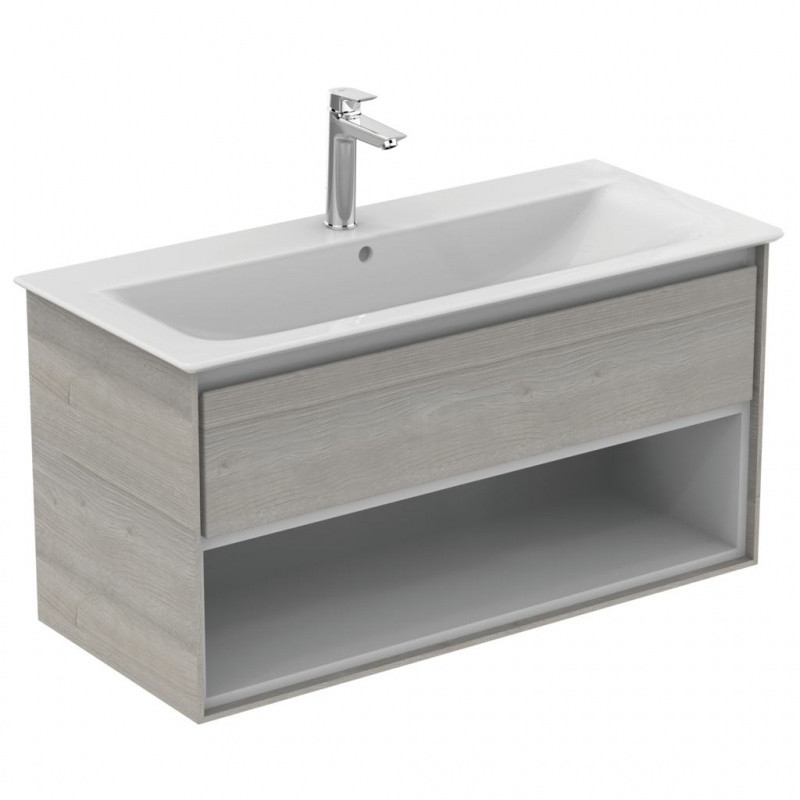 Ideal Standard Connect Air Szafka pod umywalkę 100x51,7x44 cm jasnoszare drewno/biała mat E0828PS