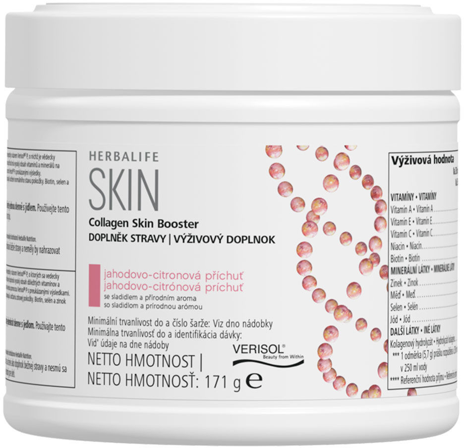 Herbalife Collagen Skin Booster o smaku 171g truskawkowo-cytrynowy