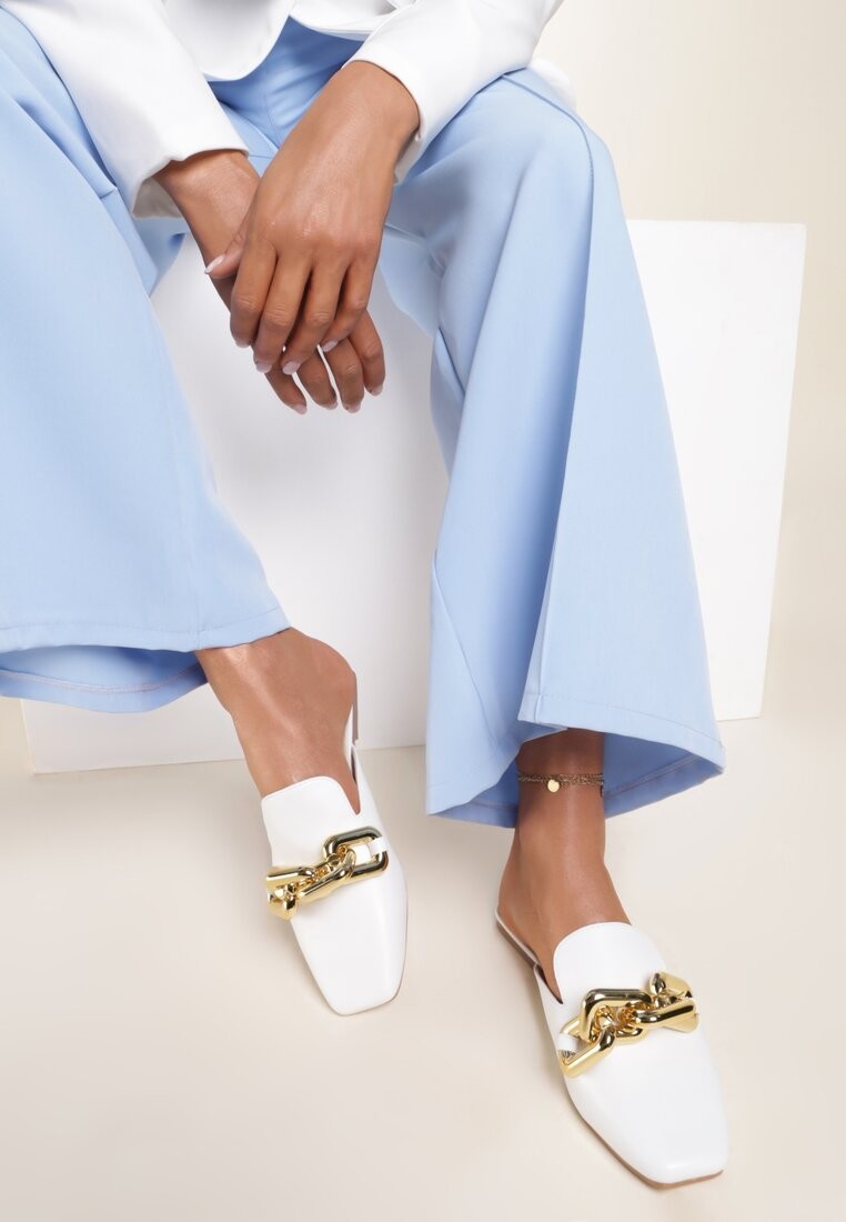 Białe Klapki Jennimere