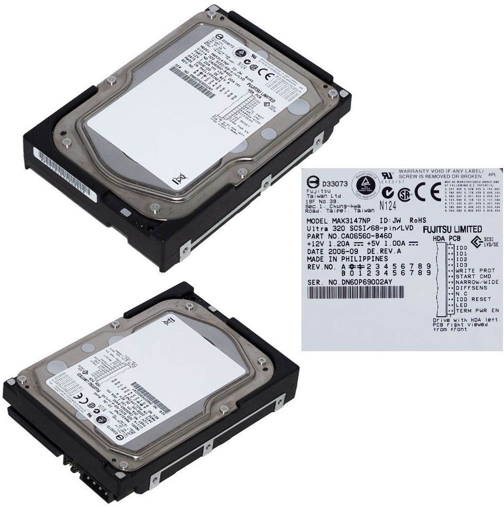 Fujitsu Dysk MAX3147NP 146GB 15K U320 68-PIN Scsi