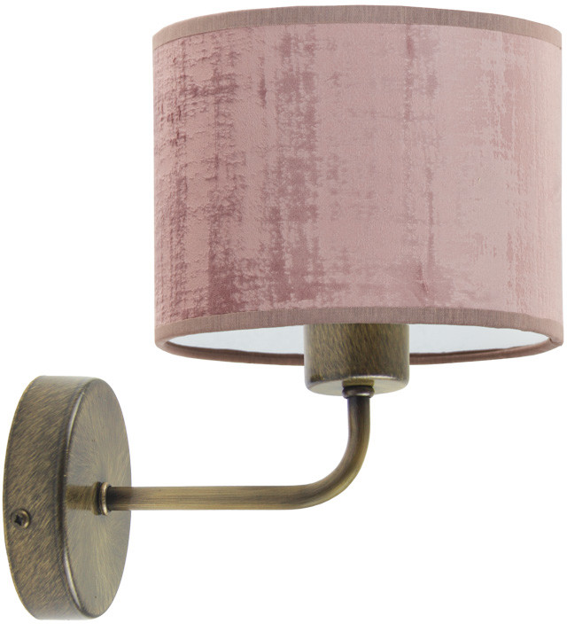 LYSNE Kinkiet z welurowym abażurem w odcieniu brudnego różu MODENA VELUR 14533V/511