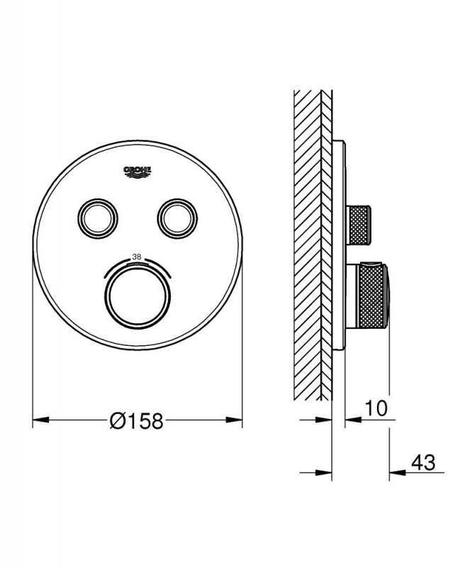 Grohe Grohtherm Smartcontrol wannowo-prysznicowa hard graphite 29119AL0