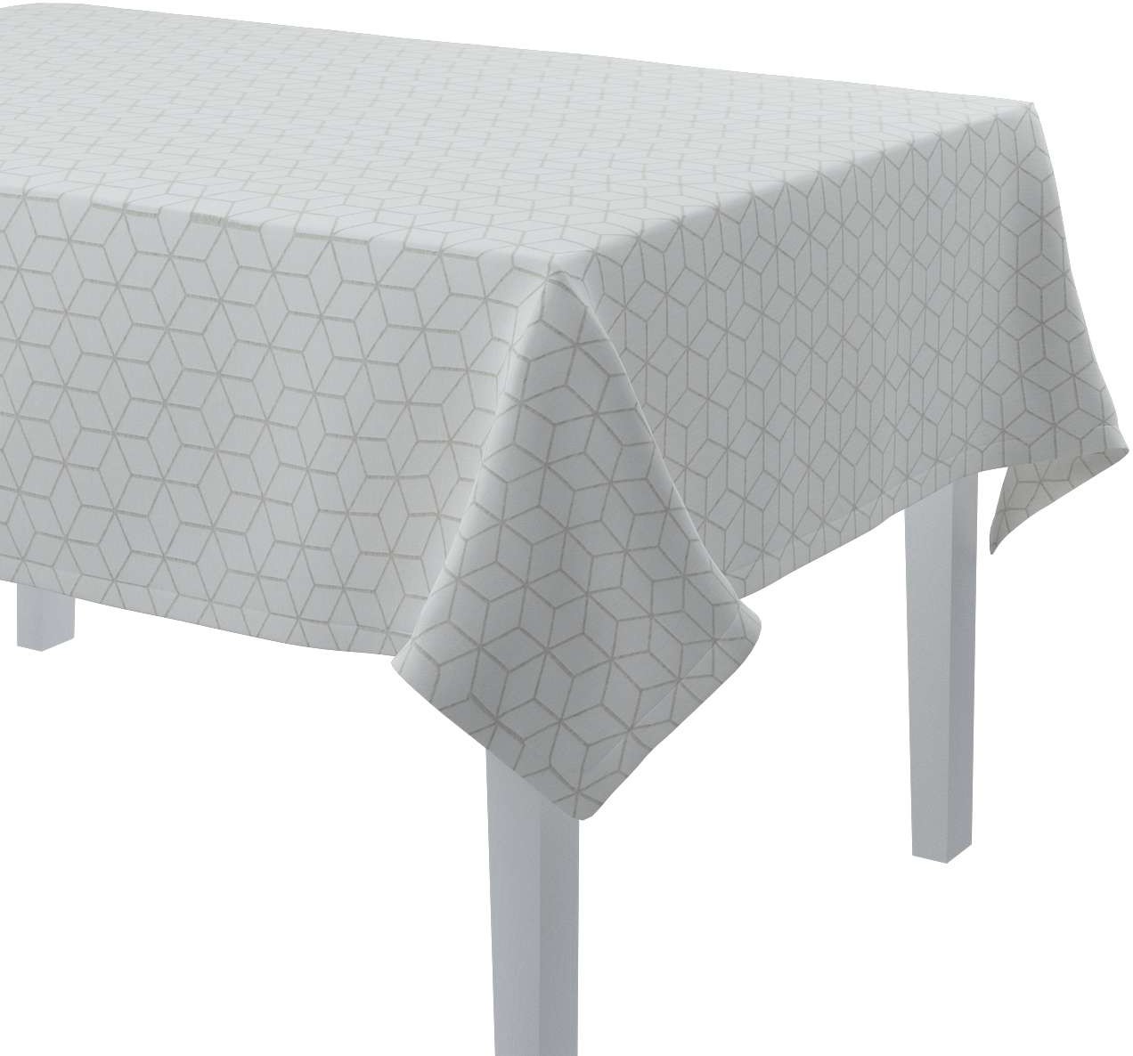 Dekoria Obrus prostokątny wzór sześcianów na białym tle 130 × 130 cm Sunny 420-143-51