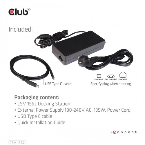 Club 3D Stacja dokująca Club3D CSV-1562 (Triple 4K Charging Dock USB-C) 2_406265