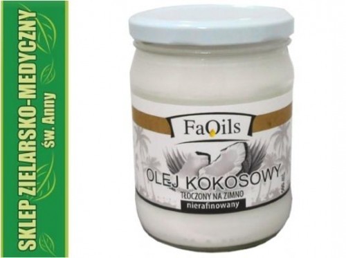 Fa-Oils OLEJ KOKOSOWY 500ml TŁOCZONY NA ZIMNO NIERAFINOWANY 372