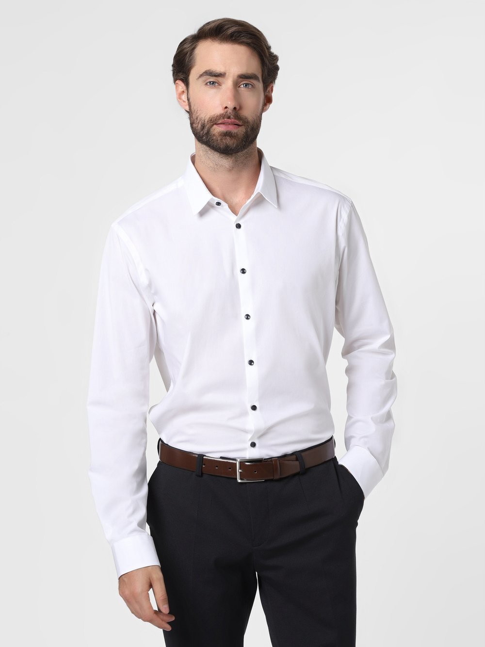 Finshley & Harding London Finshley & Harding London - Koszula męska  Dexter-Athletic, biały
