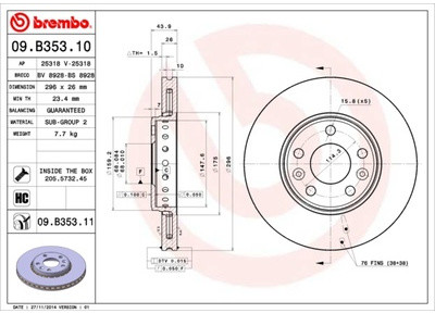 BREMBO 09.B353.11 09.B353.11