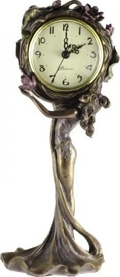 Veronese Oryginalny Secesyjny Zegar Z Kobietą an10085a4 an10085a4