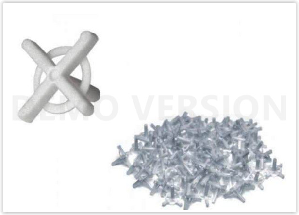 Mega Krzyżyki dystansowe z uchwytem do glazury 3.0mm 75szt.mega 61384
