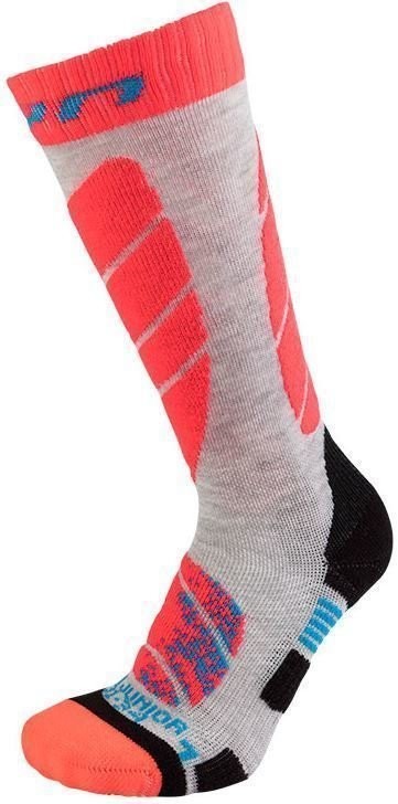 UYN UYN Juniors Socks Light Grey/Coral Fluo 27-30