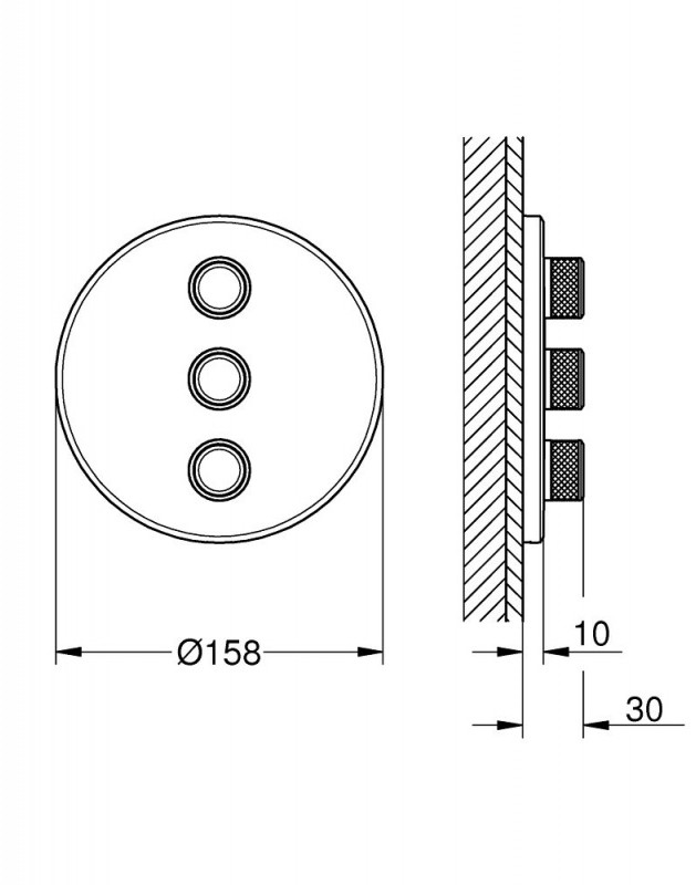 Grohe Grohtherm SmartControl Potrójny zawór odcinający brushed hard graphite 29122AL0