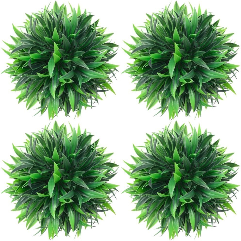 vidaXL Kule sztucznego bukszpanu, 4 szt., 15 cm 315471