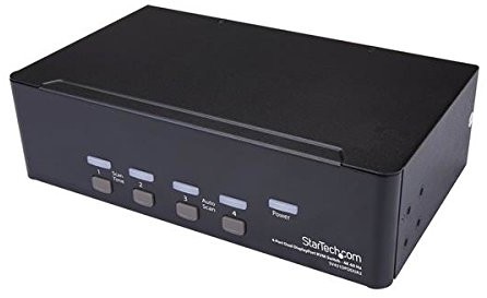 STARTECH.COM StarTech. com 4 port Dual Display KVM Switch  4 K 60 HZ, 1dpddua2 SV431DPDDUA2