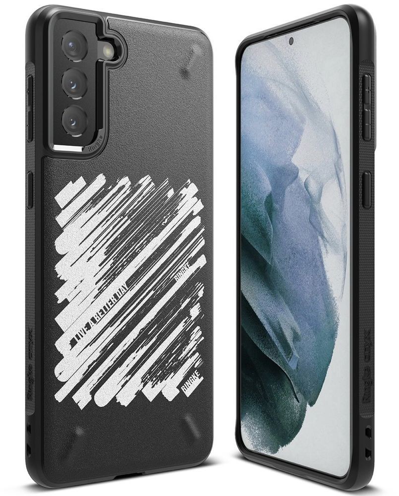 RINGKE Onyx Design wytrzymałe etui pokrowiec Samsung Galaxy S21+ 5G (S21 Plus 5G) czarny (Paint) (OXAP0054) OXAP0054
