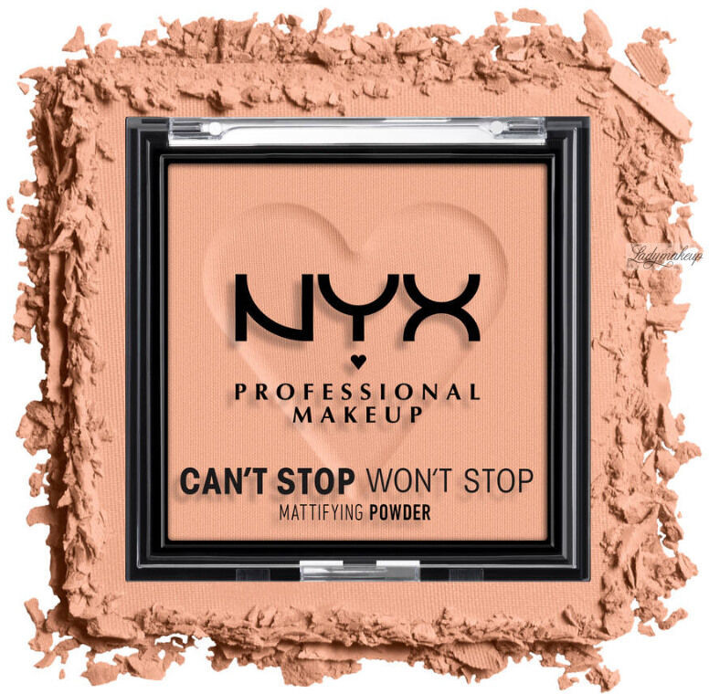 NYX professional makeup Professional Makeup - CAN''T STOP WON''T STOP - Mattifying Powder - Matujący puder do twarzy - 6 g - BRIGHTENING PEACH