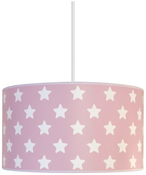 Lampdar Dziecięca lampa wisząca STARS PINK 1xE27/60W/230V
