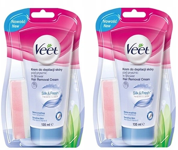 Veet krem depilacja ciała nóg Skóra Wrażliwa 2 szt