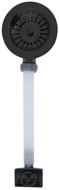 GERMANLINE Spust 90 mm z przelewem GL0028 czarny GERMANLINE