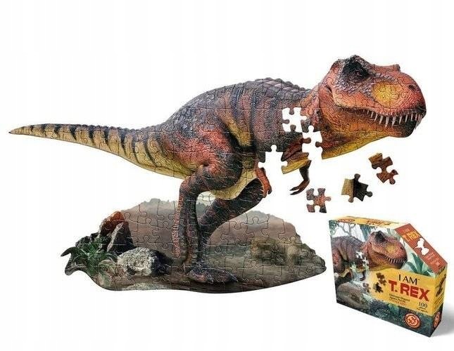 Фото - Пазли й мозаїки MADD Puzzle konturowe 100 I am - T-Rex 